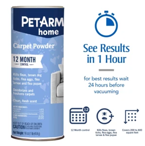 Home Carpet Powder for Fleas and Ticks, Protect Your Home Deodorizes Killer 16OZ - Picture 1 of 12