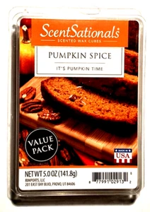 Scent Sationals Scented Wax Cube SPICED PUMPKIN 12-Count Value Pack - Picture 1 of 24