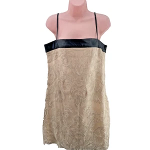 Anthropologie Maeve Lace Mini Slip Dress Square-Neck, Size UK 14, Cream - Picture 1 of 20
