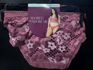 Womens Adored by Adore Me 2-Pk Payal Thong size M (Pink & Black) - Picture 1 of 4