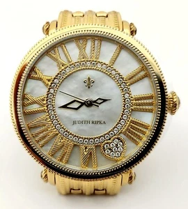 WUNDERSCHÖNE BOXED NEW RETIRED J. RIPKA GOLD TONE EDELSTAHL UHR MIT MOP ZIFFERBLATT - Bild 1 von 17