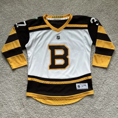 Patrice Bergeron 波士顿棕熊队 2019 NHL 冬季经典球衣 青年 L/XL — 第 1/4 张图片