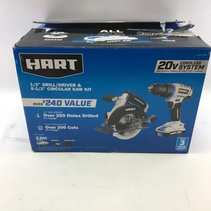 Neu Hart 1/2' Bohrschrauber und 6-1/2" Kreissäge Kit 20v kabelloses System - Bild 1 von 8