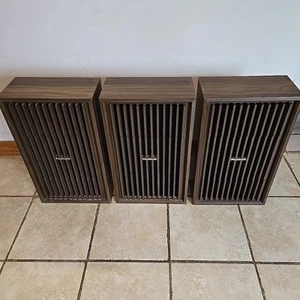Vintage Panasonic 8840 Japan Holz Lautsprecher Paar 20" x 12" x 6" - getestet funktioniert! - Bild 1 von 23