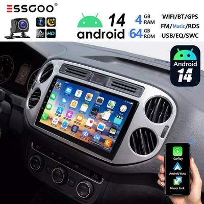 Android 14 4+64G Carplay Autoradio GPS Navi RDS WIFI Für VW Tiguan 5N Golf Plus - Bild 1 von 4
