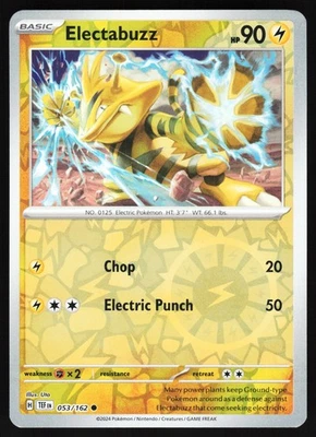 Electabuzz 053/162 Pokemon SV05: Temporal Forces Reverse Holo Common NM - Image 1 of 2