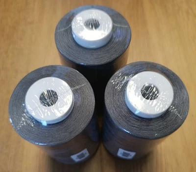 -3- (drei) Rollen Overlock Garn grau 5000m - Bild 1 von 2