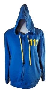 Bethesda Fallout 4 (2016) Vault 111 Hoodie Blue Full Zip Fleece size XL - Picture 1 of 6