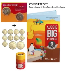 2025 Aussie Big Things 12 Coin Collection inc Folder & Sealed Tube Set - Picture 1 of 1