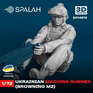 Ukrainian Machine Gunner (Browning M2) Scale Figure Model 1:72 Spalah SP14572 - Picture 1 of 3