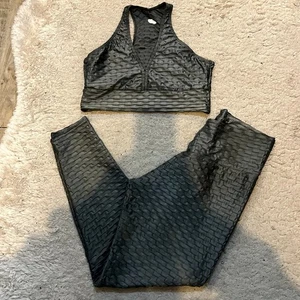 Booty by Brabants Krokoleder Leggings Sport BH passendes Set grün Large - Bild 1 von 3