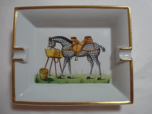HERMES Paris Posacenere Cavallo Piatto Portasigari Vintage Usato Senza Scatola DDP - Foto 1 di 10