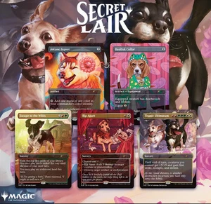 🐕 Secret Lair Dogs Are Better Than Cats NON-Foil - SEALED Basilisk Collar - MTG - Picture 1 of 10