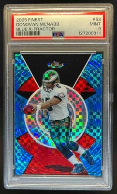 2005 Finest Donovan McNabb Blue Xfractors #133/150 Eagles PSA 9 - Image 1 of 2