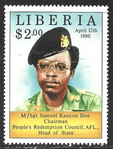 Liberia, Scott #885, 2 $ Sgt Samuel Doe, postfrisch - Bild 1 von 1