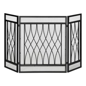 126cm 3-Panel Metall Klappbar Kamin Sichtschutz Schutzgitter Kind Haustier Haus - Bild 1 von 11