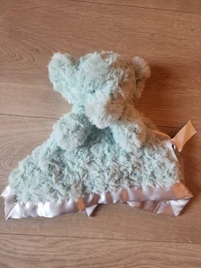 Cloud Island grüner Elefant Lovey Sicherheitsdecke Fuzz Swirl Plüsch Ziel Satin - Bild 1 von 3