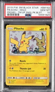 2019 Pokemon SM Black Star Promo #SM162 Pikachu - Holo PSA 10 - Bild 1 von 2