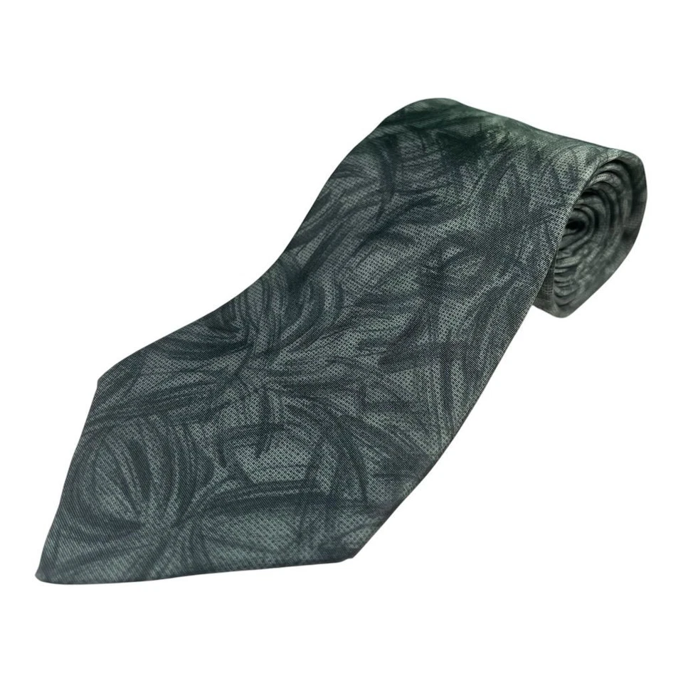 HENRY GRETHEL 100% Silk Green Geometric Men’s Neck Tie Length 57” Width 3” - Image 1 of 4
