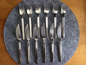 WMF GOURMET Cromargan Fischbesteck Gabeln Messer Besteck 6 Personen gebraucht - Bild 1 von 10