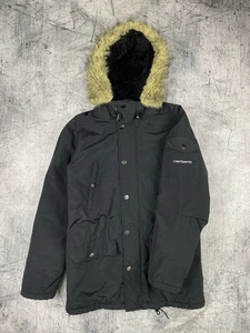 Carhartt Anchorage Parka Jacket Coat Men’s Size S Black Full Zip Hooded Outdoor - Picture 1 of 14