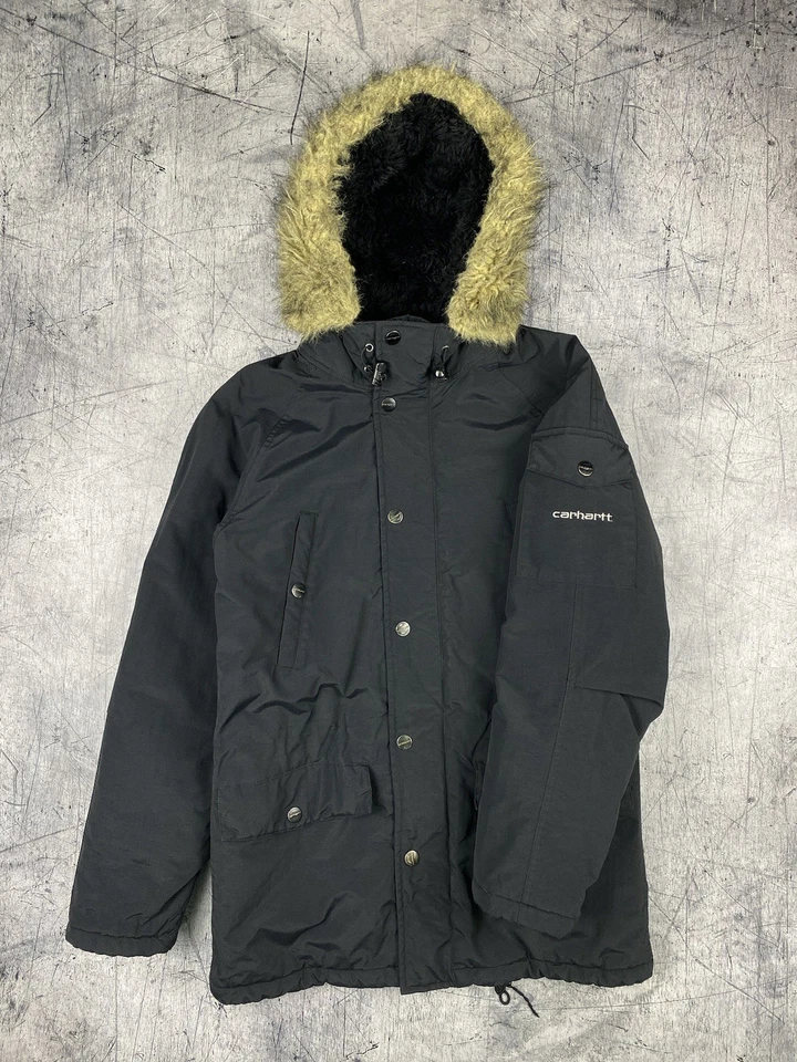 Carhartt Anchorage Parka Jacket Coat Men’s Size S Black Full Zip Hooded Outdoor - Image 1 of 4