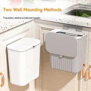 Plastic Wall Mounted Trash Waterproof Trash Bin Compost Bin Under Sink - Picture 1 of 11