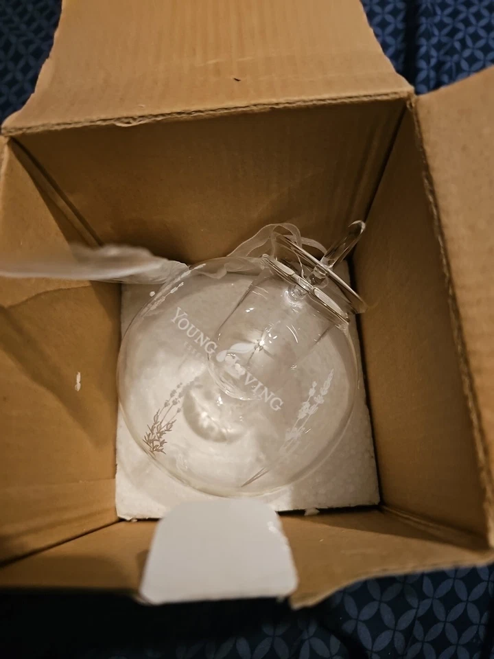 UNUSED Young Living Ornament Glass Diffuser Etched Design Globe Essential Oils - Image 1 of 3