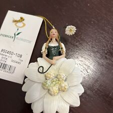 Fiebiger Floristik German Girl with Flower Daisy NWT 4.5”