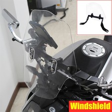 Motorcycle Motorbike Clip On Windshield Wind Screen Deflector Extension Spoiler