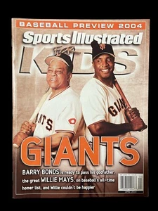 April 2004 Sports Illustrated For Kids Barry Bonds Willie Mays Giants Adu RC MLS - Picture 1 of 3