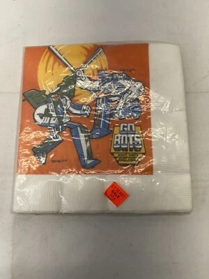 Go Bots Party Supplies 1985 Napkins Hallmark New Old Stock Sealed - Image 1 of 4