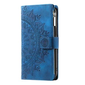 Zip Wallet Case For LG G6 K50 Q60 V60 Shockproof Leather Flip Holder Phone Cover - Picture 1 of 18