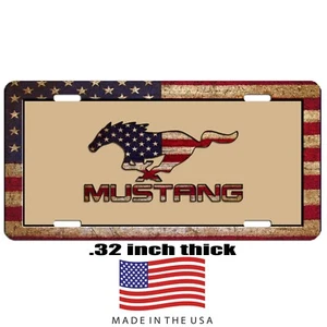 Mustang Ford flag art aluminum license plate car, truck, tag - Bild 1 von 1