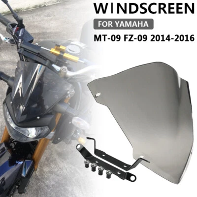 Deflector de viento parabrisas pare-brise para Yamaha MT-09 FZ-09 2014-2016 Foto 1 de 4