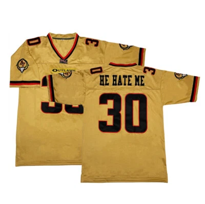 Camiseta de fútbol americano Gold Rod Smart He Hate Me #30 Las Vegas todo cosido personalizado Foto 1 de 2