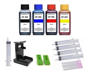 ✅ Nachfüll-Set Tinte + Zubehör für HP 305, HP 307 black + HP 305 color Patronen - Bild 1 von 7