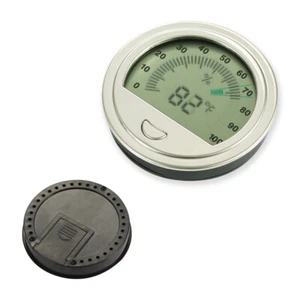 Mini Pocket Cigar Humidor Box Hygrometer Thermometer Humidity Electronic Tool - Picture 1 of 8
