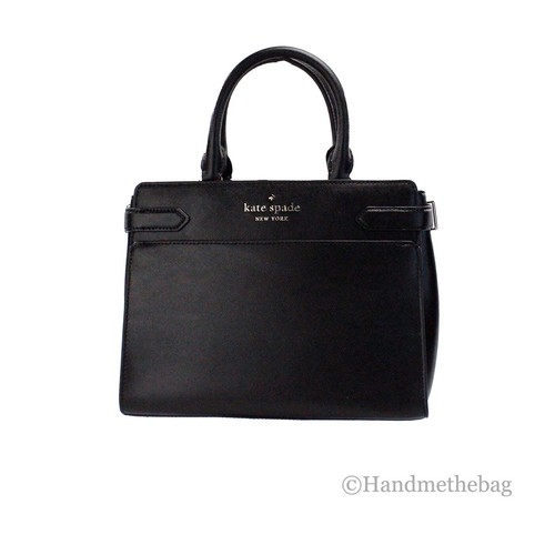 Borsa a tracolla Kate Spade Staci Medium nera Saffiano in pelle