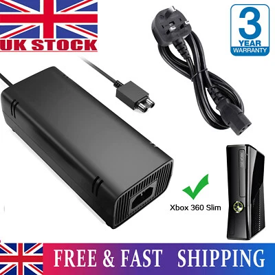 Power Supply for Microsoft Xbox 360 S Slim Brick Adapter UK Mains Charger 135W - Image 1 of 4
