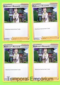 4x Professor's Research (Magnolia) x4 NM 169/202 NonHolo Deck Exclusive Pokemon - Picture 1 of 1