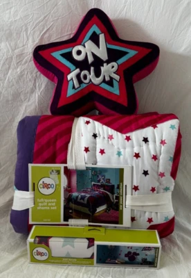 5 pc Circo Star Power Full/Queen Quilt, Shams, Deco Pillow & Wall Decal Set NIP - Image 1 of 4