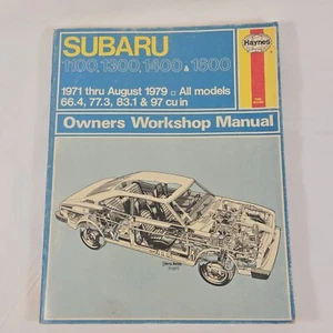 Haynes Subaru Owners Workshop Manual 1100 1300 1400 1600 1971 - 1979 All Models - Picture 1 of 7