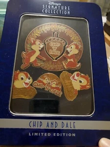 Disney pin Signature Collection Chip & Dale LE 750 set - Picture 1 of 7