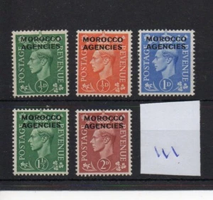 GB Overprints - (111) Morocco Agencies - British Currency - 5 values - Mint - Picture 1 of 1