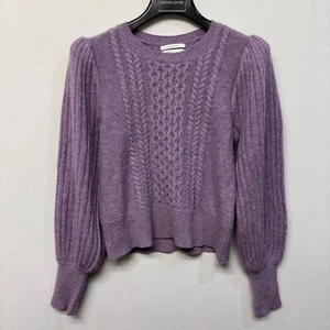 Suéter Nordstrom Signature para mujer 100 % cachemir talla pequeña tejido con cable D006-18 - Imagen 1 de 15