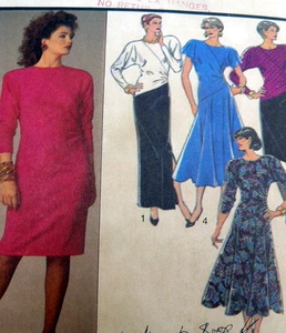 Schönes Vintage 80er Jahre Kleid Stil Schnittmuster 10-12 - Bild 1 von 1