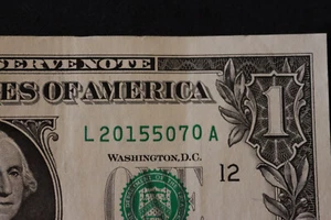 [MAY 7, 2015]  $1 ONE DOLLAR  BIRTHDAYANNIVERSAR NOTE.  SN # L 20155070 A - Picture 1 of 3