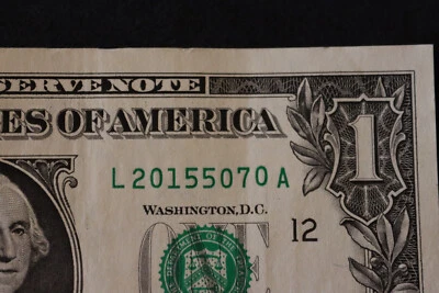 [MAY 7, 2015]  $1 ONE DOLLAR  BIRTHDAYANNIVERSAR NOTE.  SN # L 20155070 A - Image 1 of 3