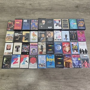 Joblot 64 X Cassette Tapes Bundle Mixed Genres Artists Rock Pop Vintage Audio - Picture 1 of 12
